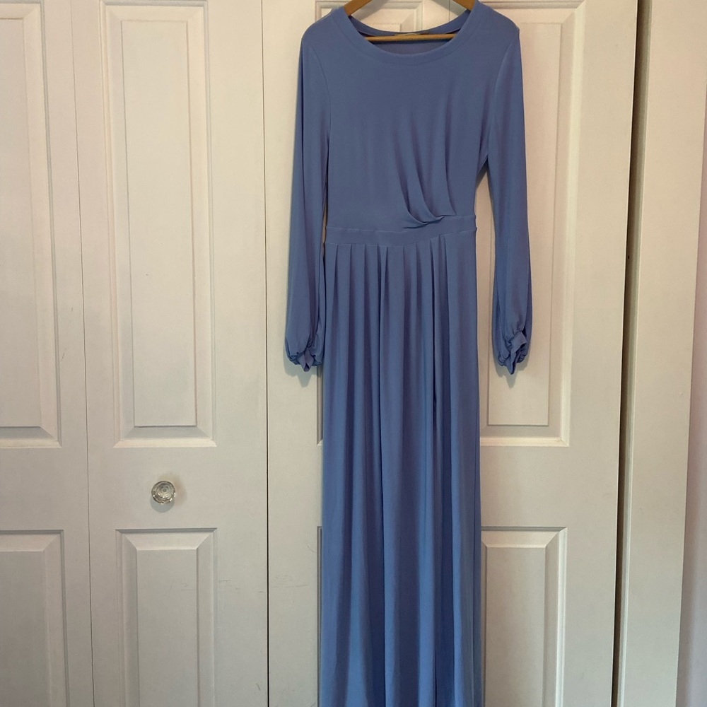 ASOS maxi dress blue with cut out